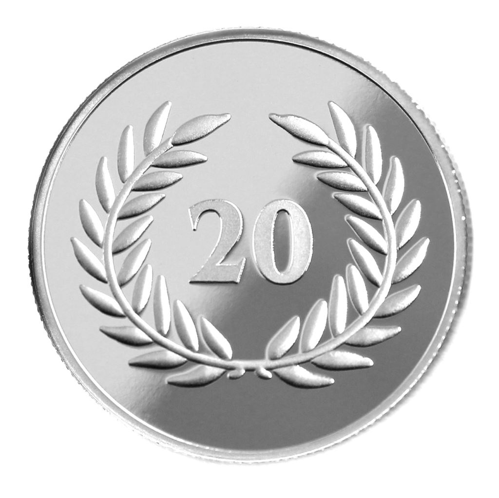 【銀幣】年資20月桂-鏡面雕刻32