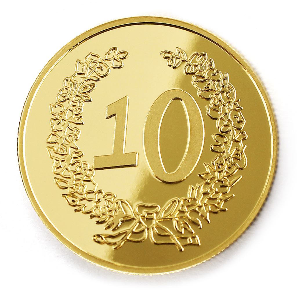 【金幣】年資10花邊-幻彩雕刻32