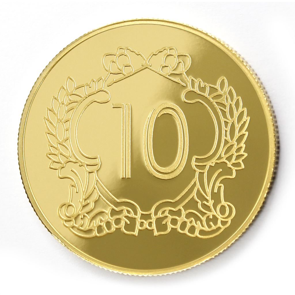 【金銅幣2】年資10榮耀-鏡面雕刻38