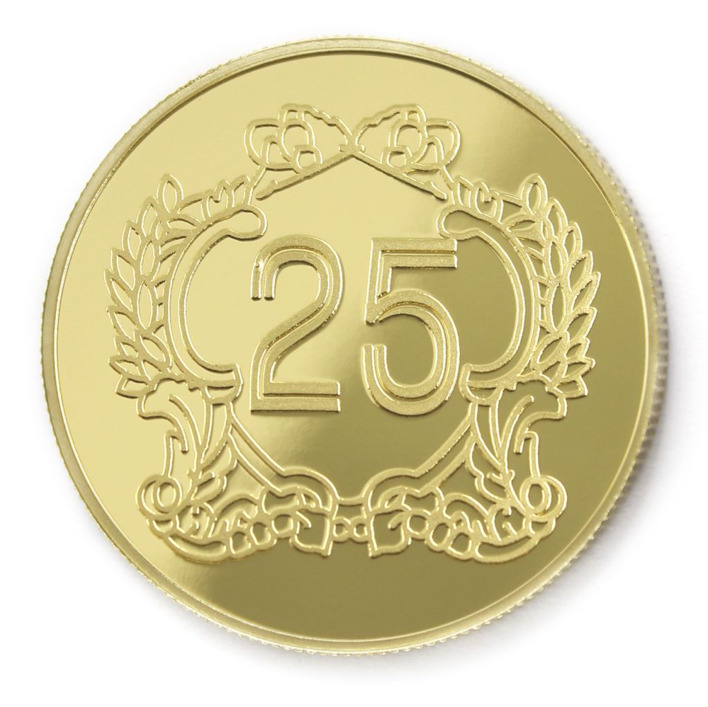 【銅幣】年資25榮耀-鏡面雕刻38