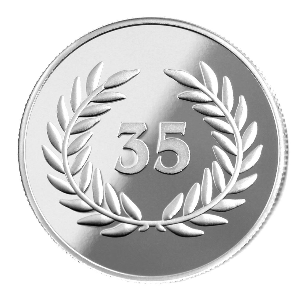 【銀幣】年資35月桂-鏡面雕刻38