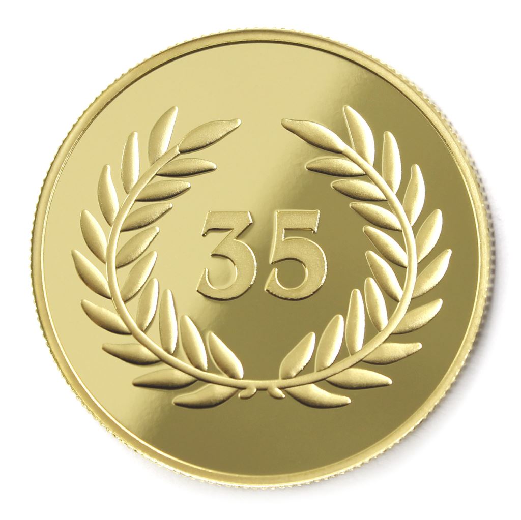 【銅幣】年資35月桂-鏡面雕刻38