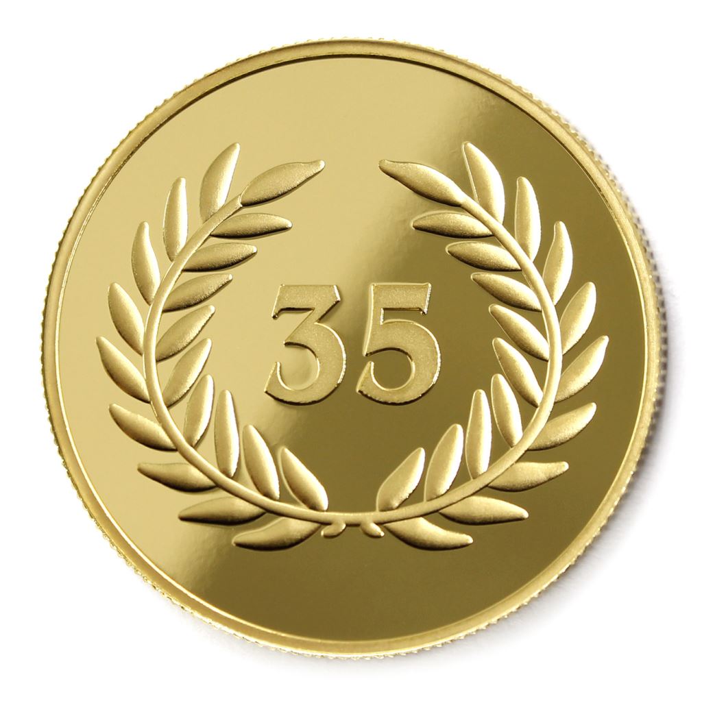 【金銀幣2】年資35月桂-鏡面雕刻38