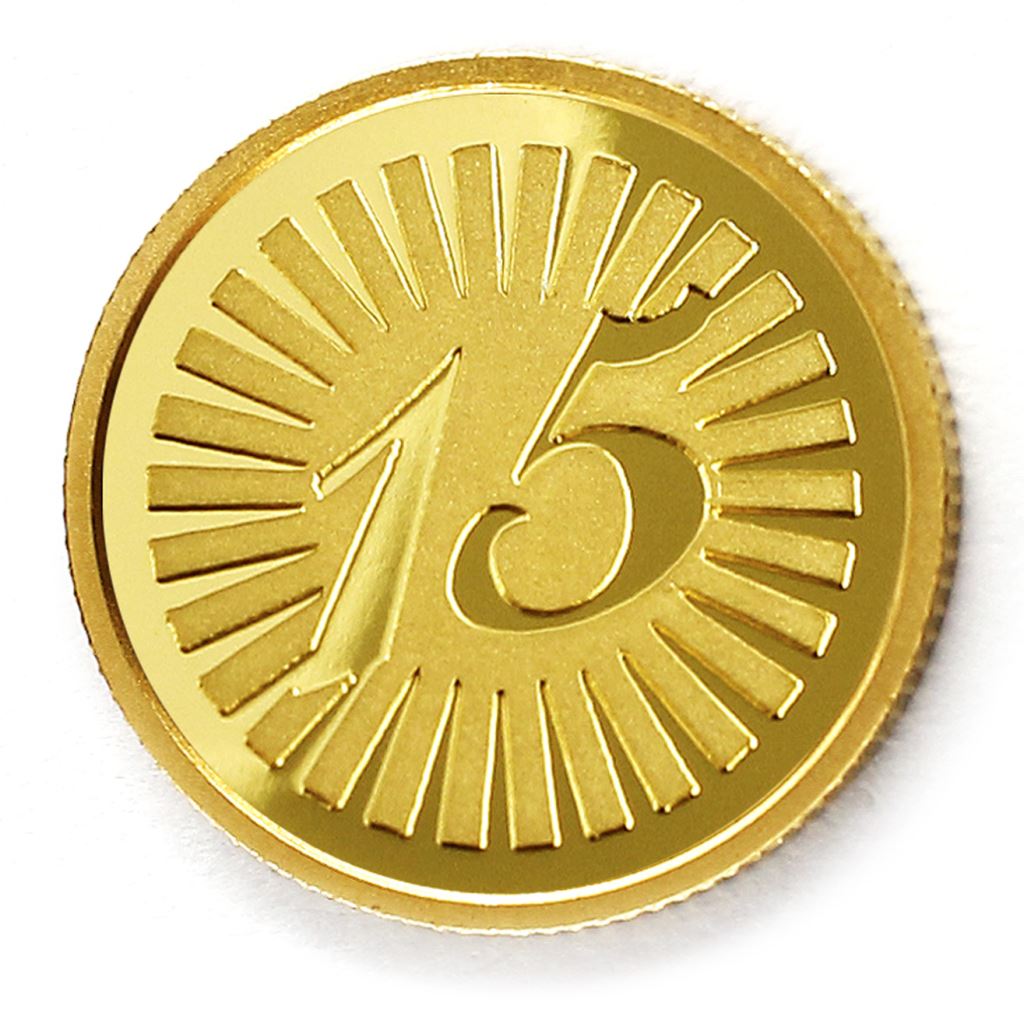 【金銅幣2】年資15光芒-鏡面雕刻18