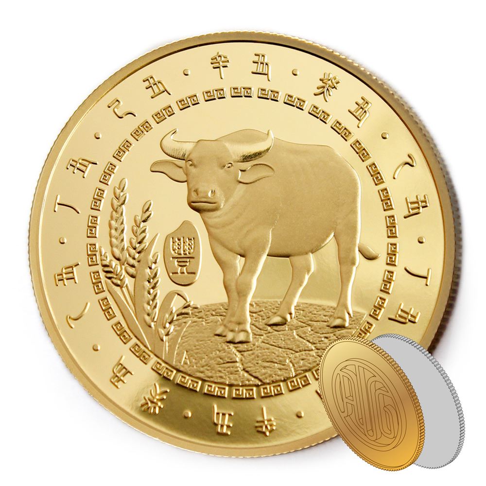 【金銀幣2】牛年-鏡面雕刻32