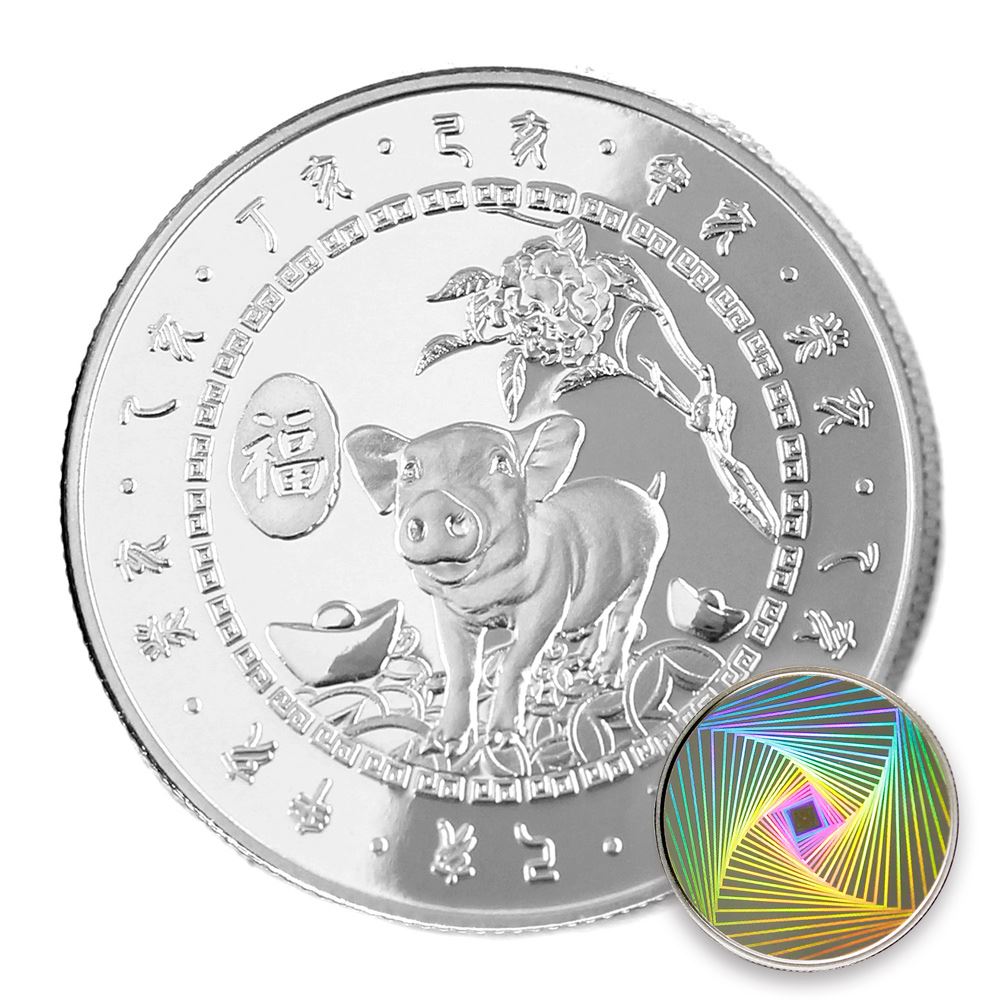 【銀幣】豬年幻彩幣-迴32mm