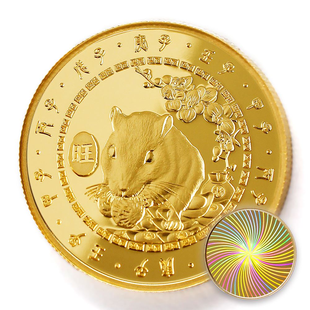 【金幣】鼠年幻彩幣-波32mm