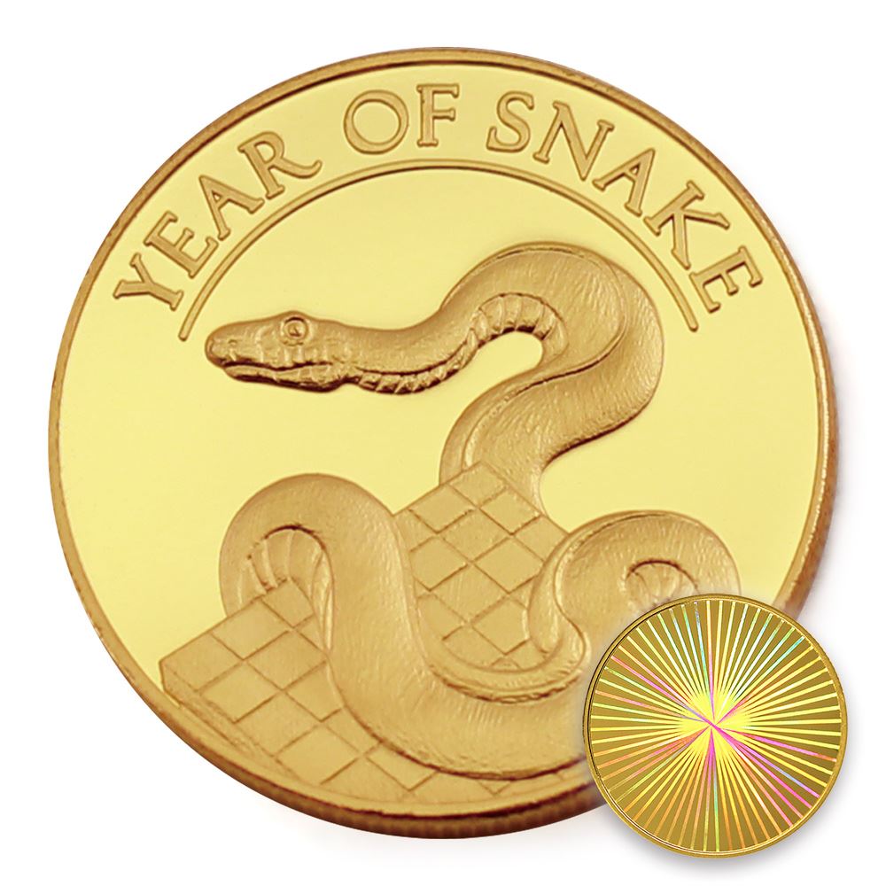 【金幣】西洋蛇年幻彩幣-耀32mm