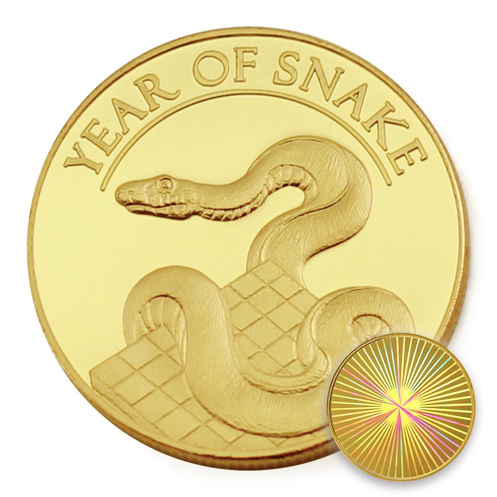 【銅幣】西洋蛇年幻彩幣-耀32mm