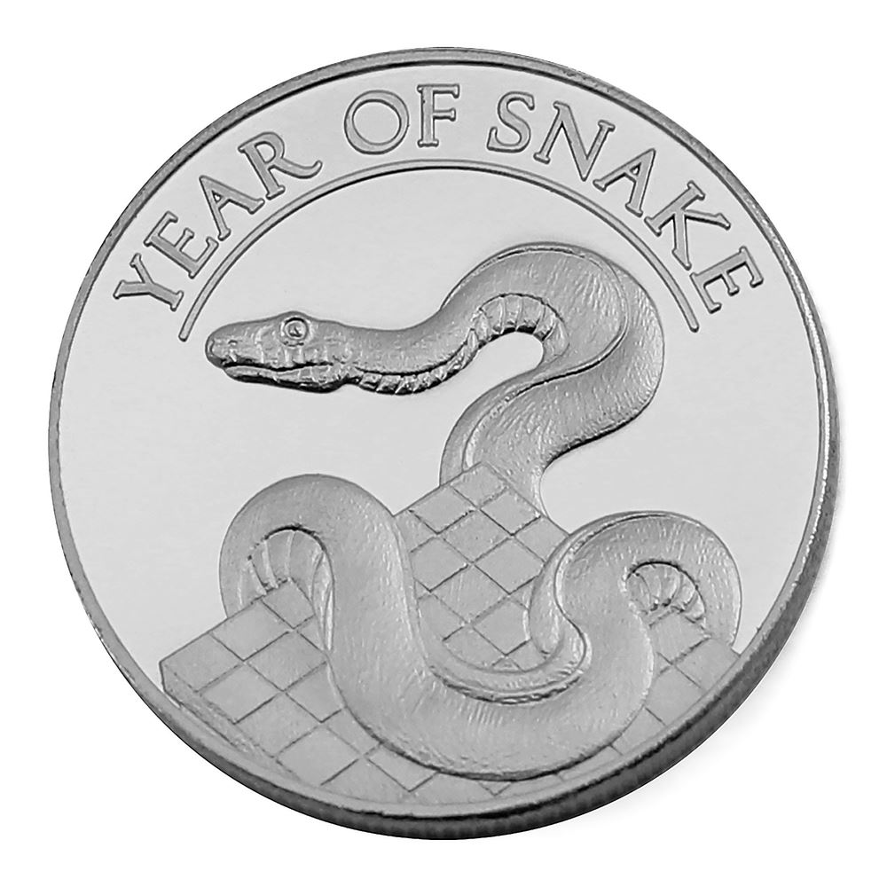 【銀幣】西洋蛇年-鏡面雕刻32mm