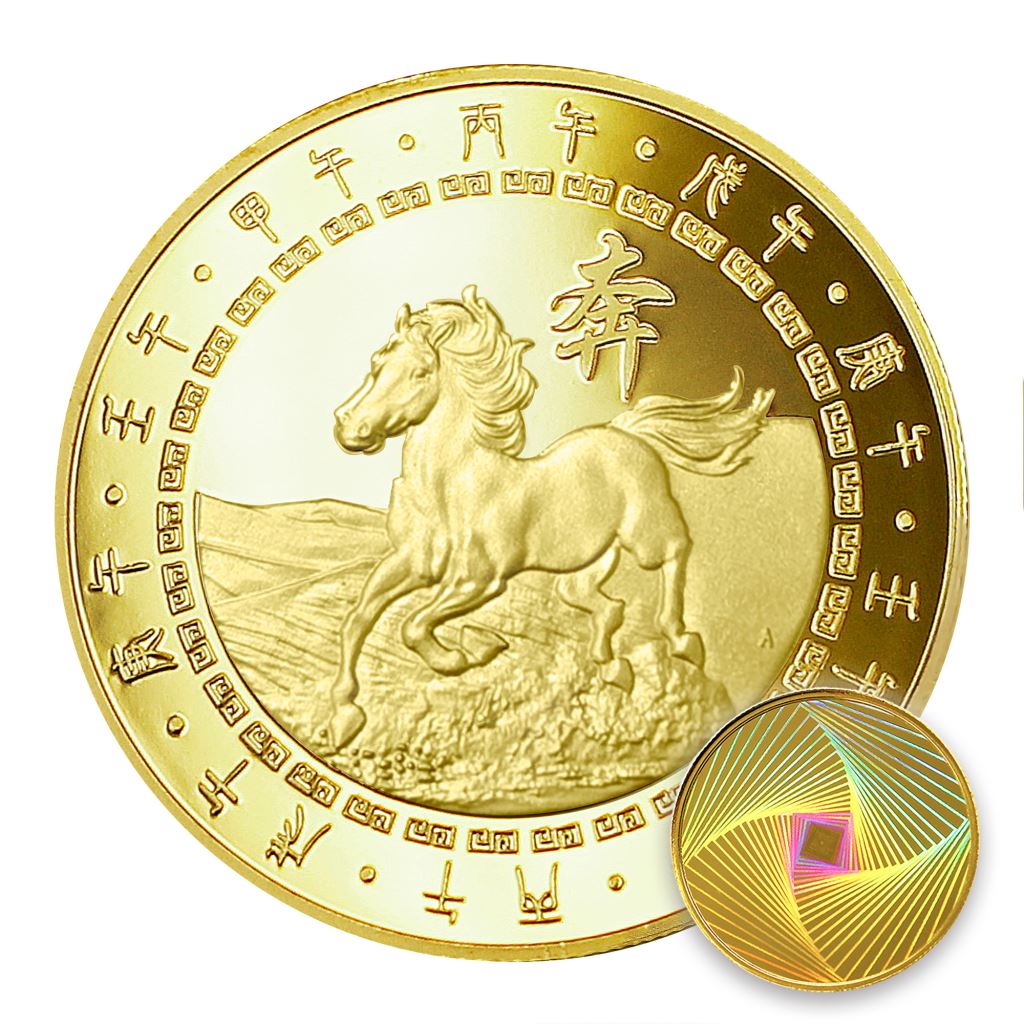 【銅幣】馬年幻彩幣-迴32mm